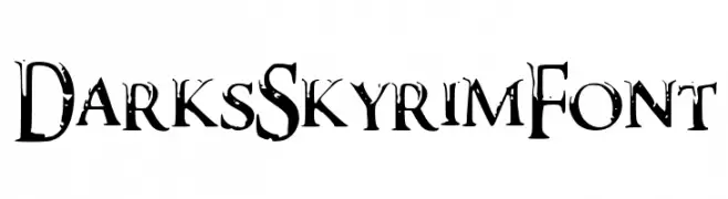 DarksSkyrimFont  नि: शुल्क फ़ॉन्ट्स डाउनलोड