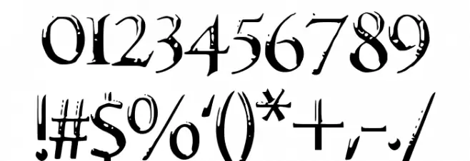 DarksSkyrimFont Font OTHER CHARS