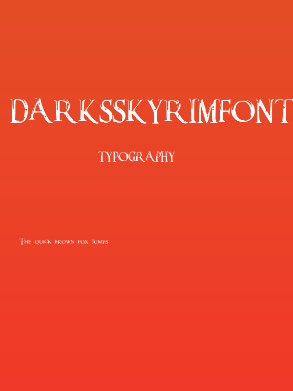 DarksSkyrimFont Poster