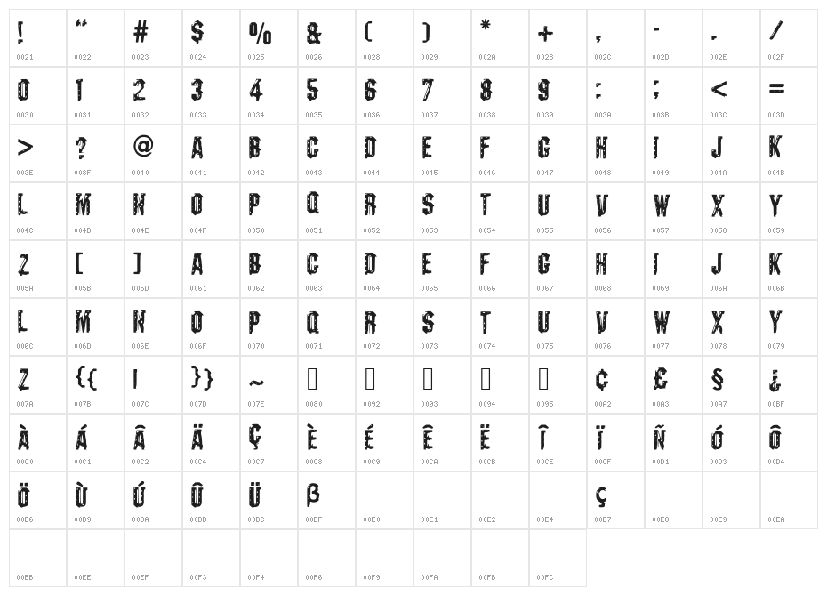 Darks_CF_Machine Character Map