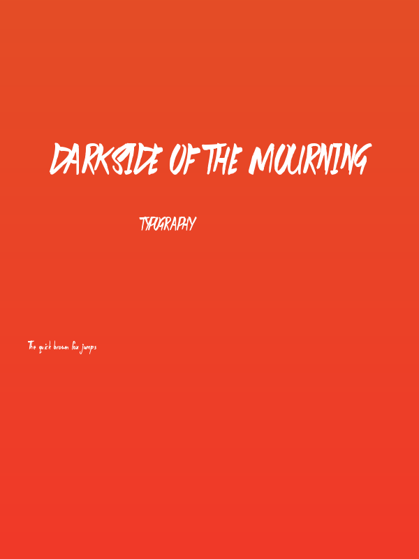 Darkside of the Mourning Poster