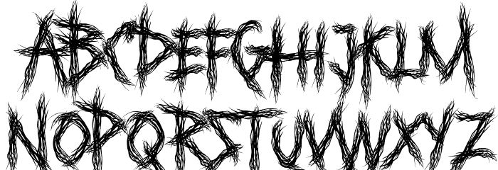 Darkside Font LOWERCASE