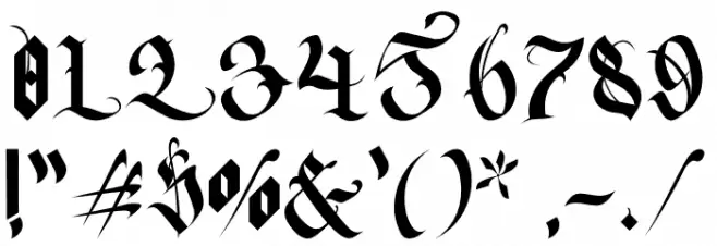 Darksoul Font OTHER CHARS