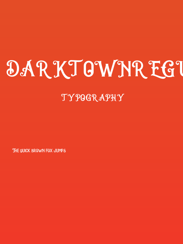 DarktownRegular Poster