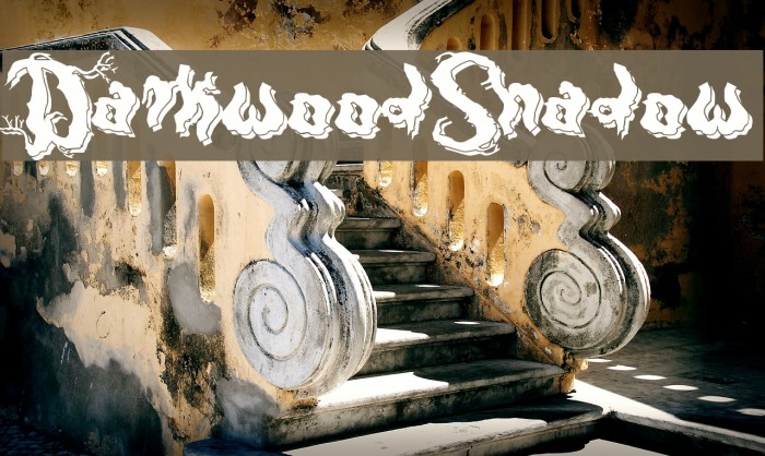 DarkwoodShadow Font examples