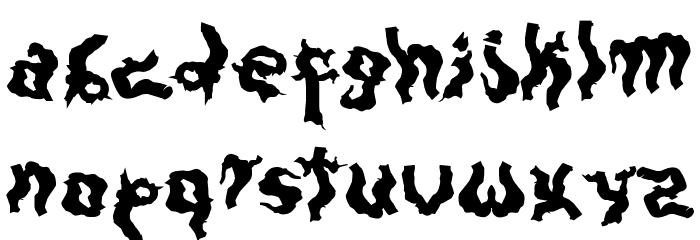 Darkwood Font LOWERCASE