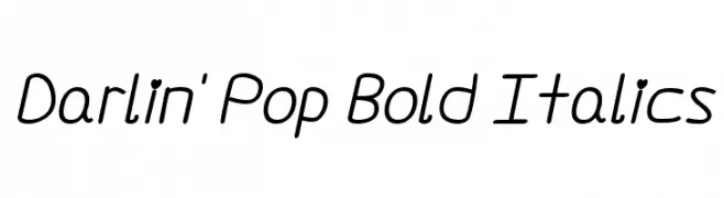 Darlin' Pop Bold Italics  baixar fontes gratis