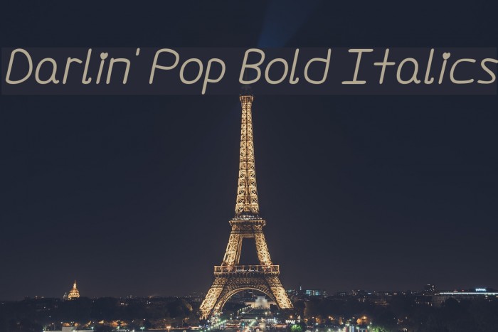 Darlin' Pop Bold Italics Example 1