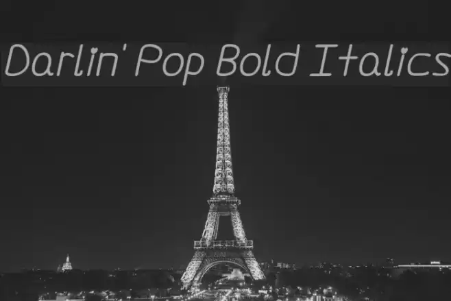 Darlin' Pop Bold Italics Font examples