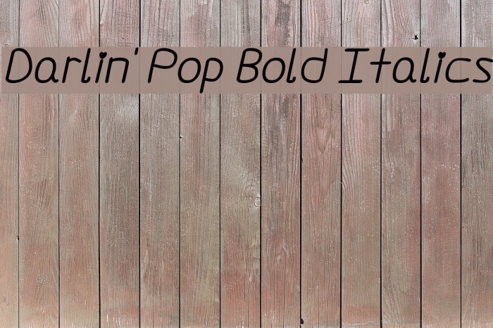 Darlin' Pop Bold Italics Example 2
