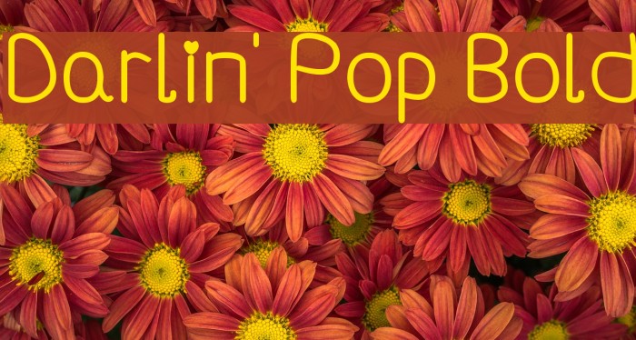 Darlin' Pop Bold Font examples