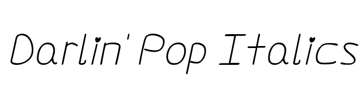 Darlin' Pop Italics  font caratteri gratis