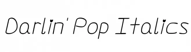Darlin' Pop Italics  font caratteri gratis