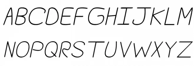 Darlin' Pop Italics フォント 大文字