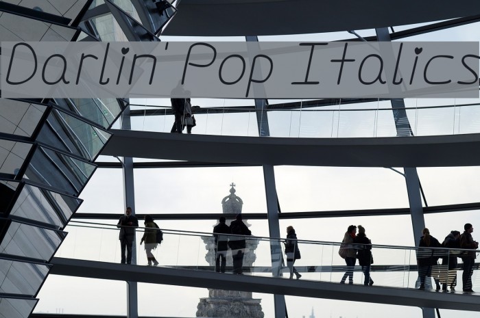 Darlin' Pop Italics Font examples