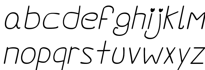 Darlin' Pop Italics Font LOWERCASE