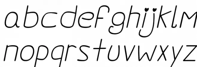 Darlin' Pop Italics Fuentes MINÚSCULAS