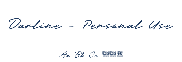 Darline - Personal Use Font Preview