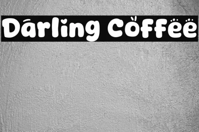 Darling Coffee Caratteri examples