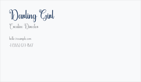 Darling Girl Business Card