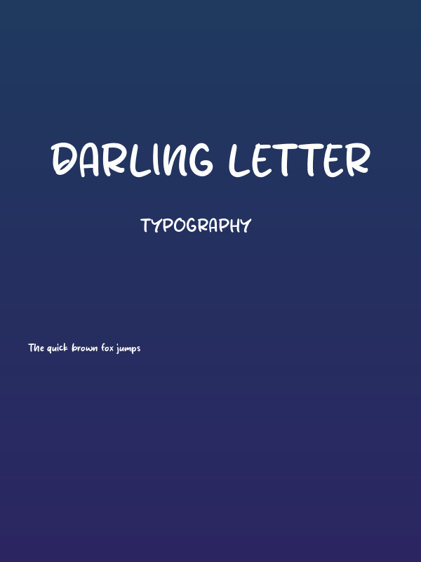 Darling Letter Poster