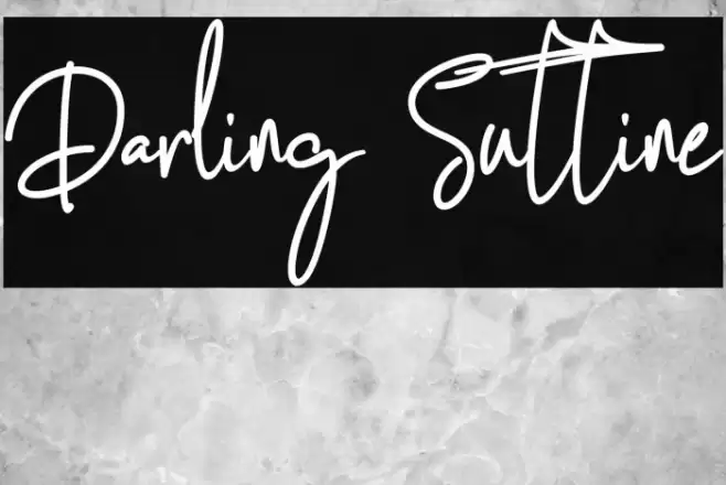 Darling Suttine Font examples
