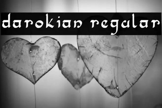 Darokian Regular Caratteri examples