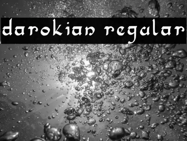 Darokian Regular Caratteri examples