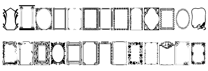 Darrians Frames Two Schriftart Kleinbuchstaben