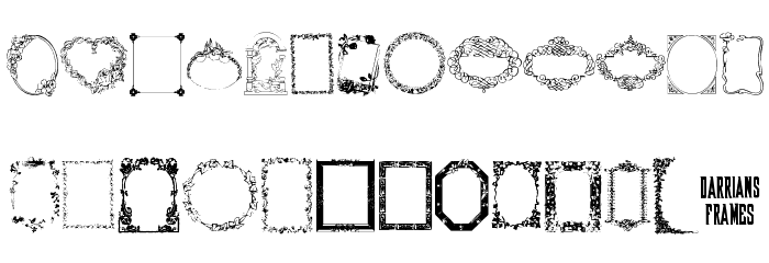 Darrians Frames Font LOWERCASE