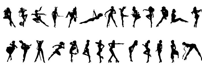 Darrians Sexy Silhouettes 2 Font LOWERCASE