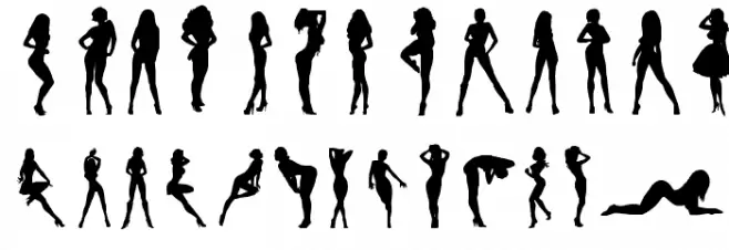 Darrians Sexy Silhouettes 3 خط أحرف صغيرة