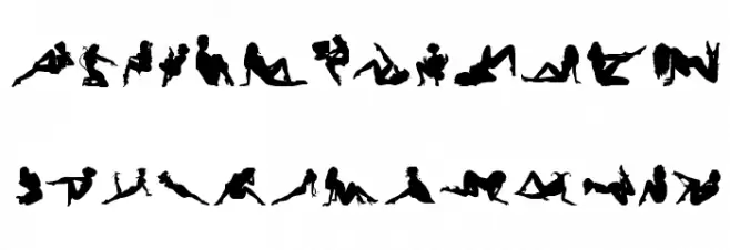 Darrians Sexy Silhouettes 4 Schriftart Groß