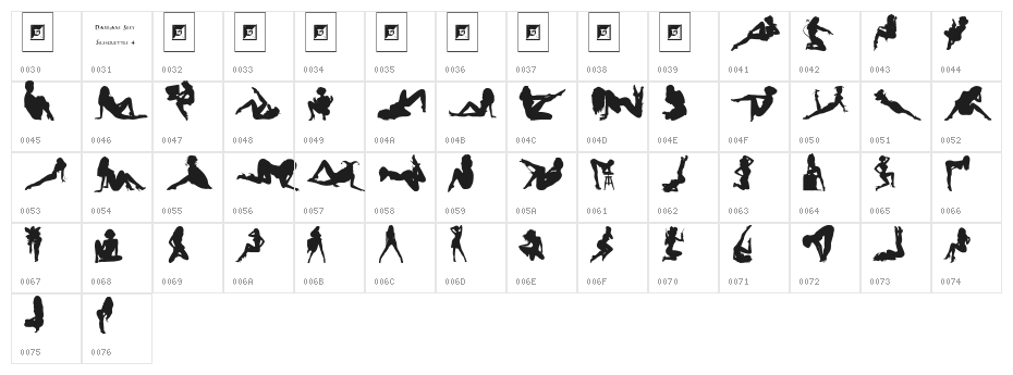 Darrians Sexy Silhouettes 4 Character Map