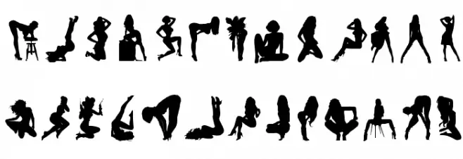 Darrians Sexy Silhouettes 4 Caratteri MINUSCOLO