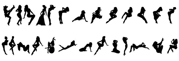 Darrians Sexy Silouettes Font LOWERCASE