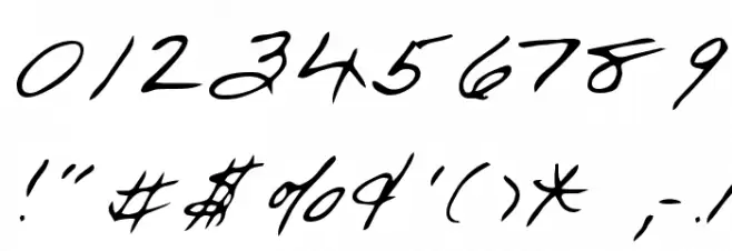 Dart Regular Font OTHER CHARS