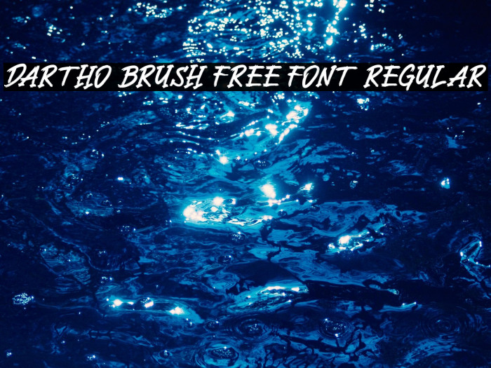 Dartho Brush Free Font Regular Example 2
