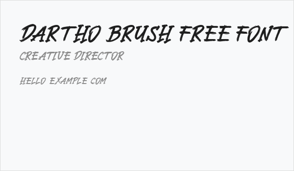 Dartho Brush Free Font Regular Business Card