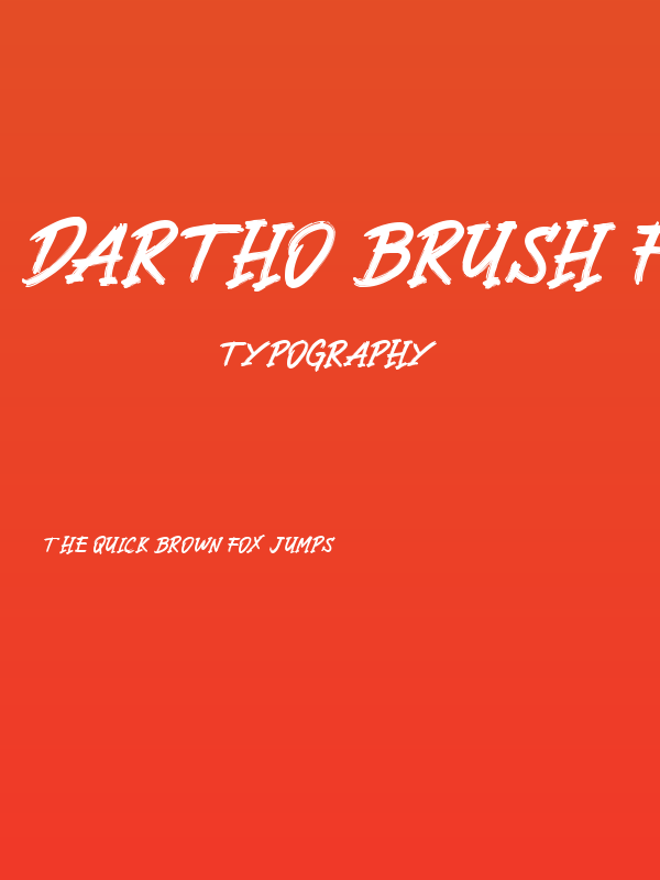 Dartho Brush Free Font Regular Poster