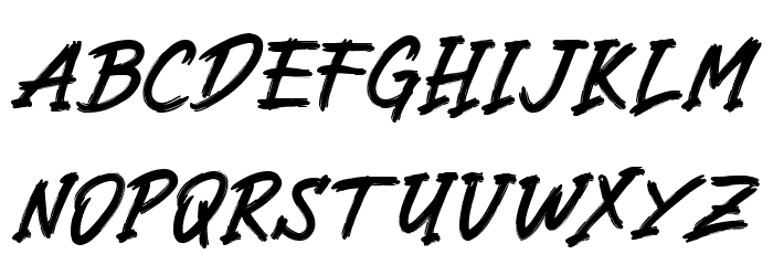 Dartho Brush Free Font Regular Font LOWERCASE