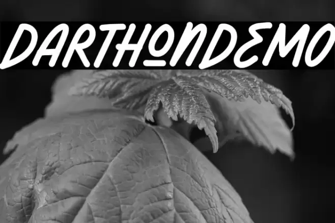 DarthonDEMO Font examples