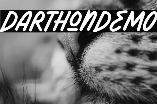 DarthonDEMO Font examples