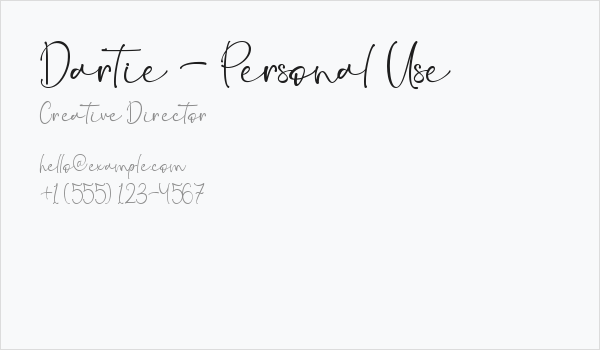 Dartie - Personal Use Business Card