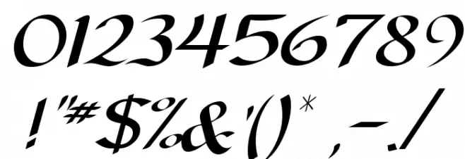 Darwycke Regular Font OTHER CHARS