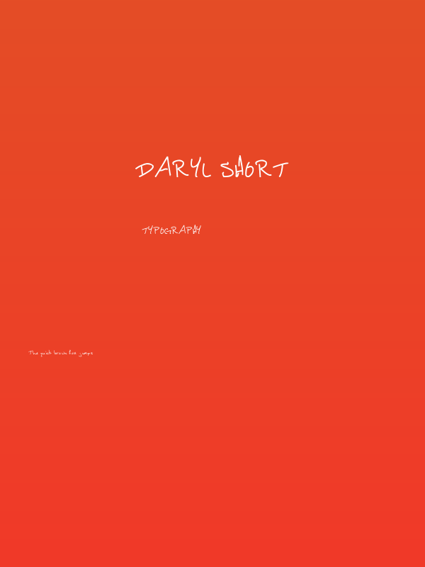 Daryl Short Poster
