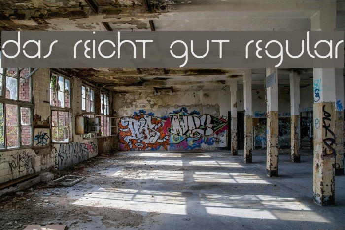Das Reicht Gut Regular フォント examples