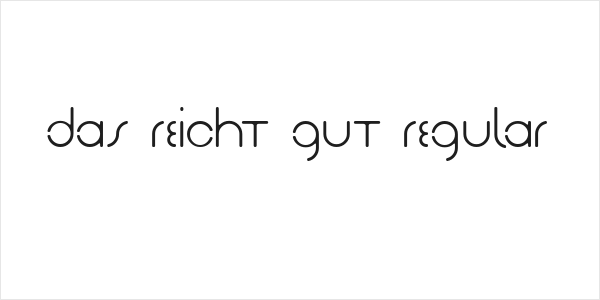Das Reicht Gut Regular Logo