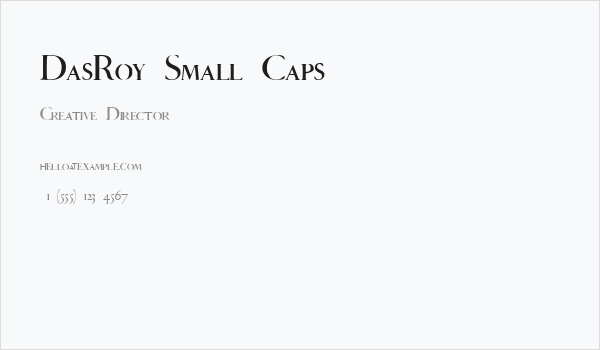 DasRoy Small Caps Business Card
