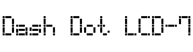 Dash Dot LCD-7  Скачать бесплатные шрифты
